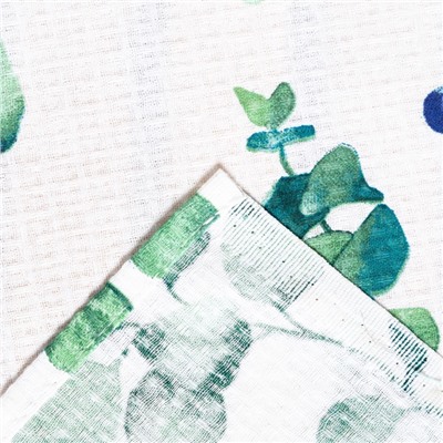 Простыня для бани «Эвкалипт» 150×180±5 см, 100% хлопок, вафельное полотно, 160 г/м²