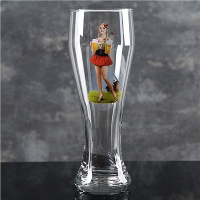 Пивной стакан Pin-up Beer, 500 мл, стекло, рисунок МИКС
