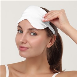 Маска для сна «ШЁЛК», 20×10 см, резинка одинарная, бежевая