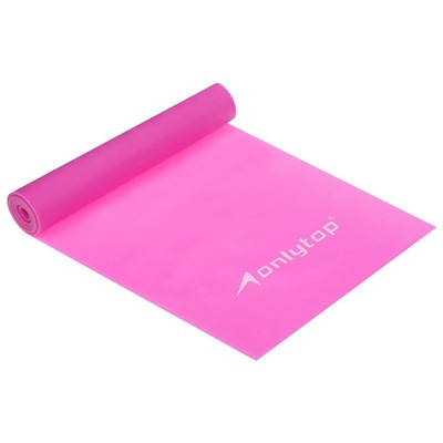 Эспандер ленточный для фитнеса ONLYTOP, 150×15×0.035 см, 5 кг, в тубе, цвет МИКС