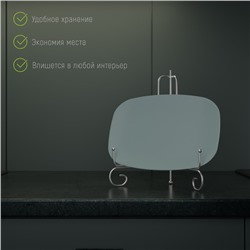 Подставка под тарелки Доляна, 15.5×25.5 см, хромированная