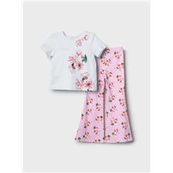 Комплект трикотажный для девочек: фуфайка (футболка), брюки