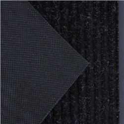 Коврик придверный влаговпитывающий, ребристый, «Стандарт», 50×80 см, чёрный