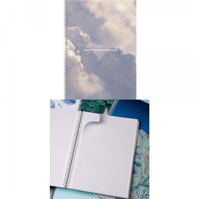 Тетрадь А4  96л клетка на спирали твердая обложка "Dream" перф.на отрыв (094036) 35476 Хатбер