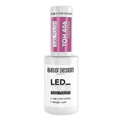 БЕЛОР ДИЗАЙН Гель для ногтей LED TECH  №406 темно-розовый