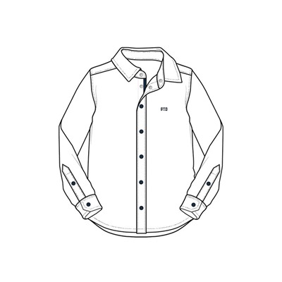 Рубашка текстильная для мальчиков (slim fit)