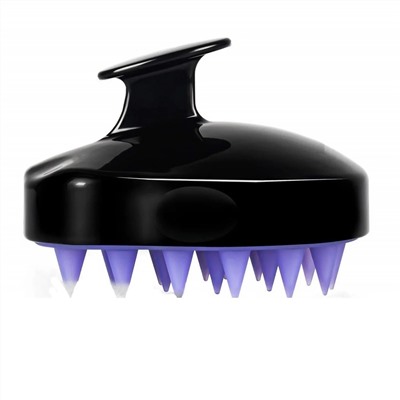 Nail Art Массажная силиконовая щетка для мытья волос и кожи головы, черный 1567
