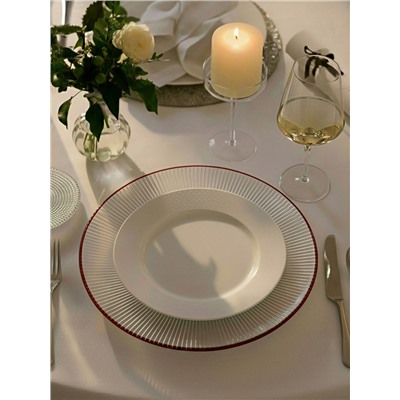 Тарелка подстановочная Magistro Radiant, d=33 см, стекло, прозрачная