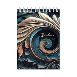 Блокнот А6 кл. 80л. "Красивые завитки" на гребне