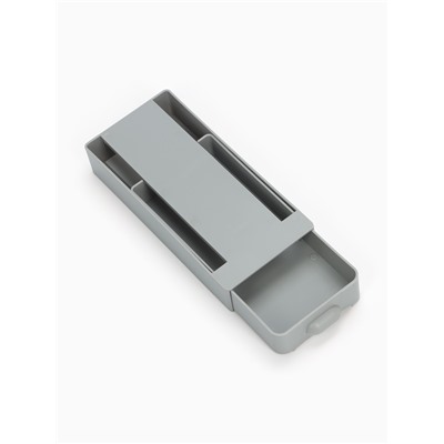 Ящик для хранения, скрытый потайной под стол, 20×9×4 см, серый