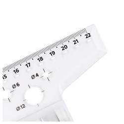 Рейсшина 22 см металлический ролик ЛР15/ЛР-30477 Стамм