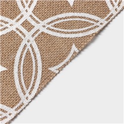 Салфетки сервировочные на стол Доляна «Капия», 4 шт., 40×30 см, бежевые с белым узором