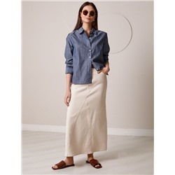 Блузка свободного силуэта в полоску из 100 % хлопка