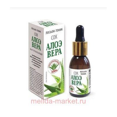 ММ Сок Алоэ Вера натуральный лосьон-тоник фл.25мл (с пипеткой)