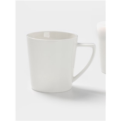Кружки Magistro White Snow, набор 2 шт., 340 мл, фарфор, белые