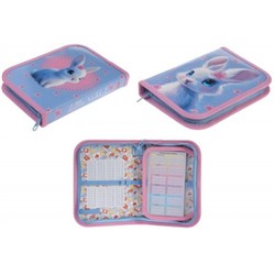 Пенал 2-х ств. 190х130 мм "Милый зайчонок" с откидной планкой (089086) 46078 Хатбер