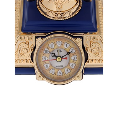 УЦЕНКА Часы - светильник «Ретро - телефон», синий, с будильником, 28.5×18×18 см