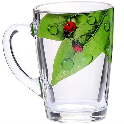 334-Д5 Кружка для чая 300 мл Зеленый лист (х12)