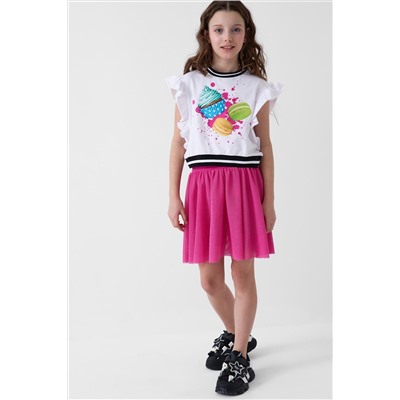 Юбка-легинсы трикотажные для девочек PLAYTODAY, 1240353