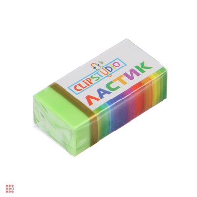 Ластик прямоугольный 3x1,5x1,1см,4 цвета