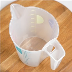 Кувшин мерный IDEA, 1 л, пластик, прозрачный