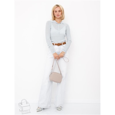 Сумка женская кожаная 0704CH apricot Polina&Eiterou  в Новосибирске