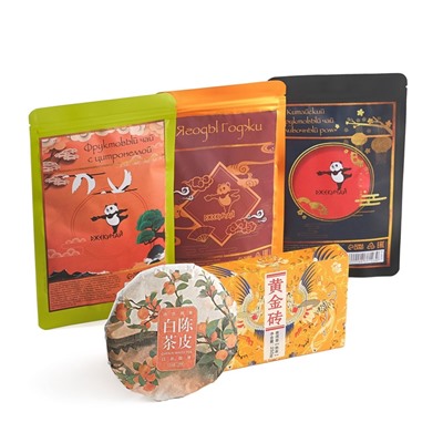 Чай чёрный китайский выдержанный «Шу Пуэр. Huangjin zhuan», кирпич, 250 г