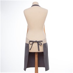 Фартук «Этель. Стиль», бежевый/серый, 75×65 см, 100% хлопок