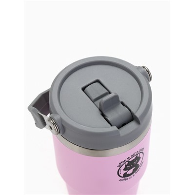 Термостакан с ручкой Coffee, 600 мл, розовый