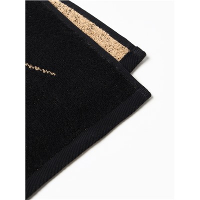 Полотенце махровое «Этель» Street racing, 70×130 см, хлопок 100%, чёрно-золотое