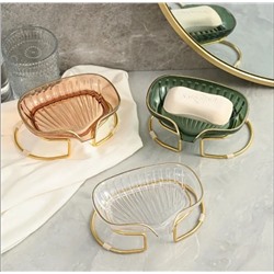 Стильная мыльница на подставке золото с тонировкой