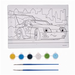 Картина по номерам для детей «Спорткар», 21×15 см