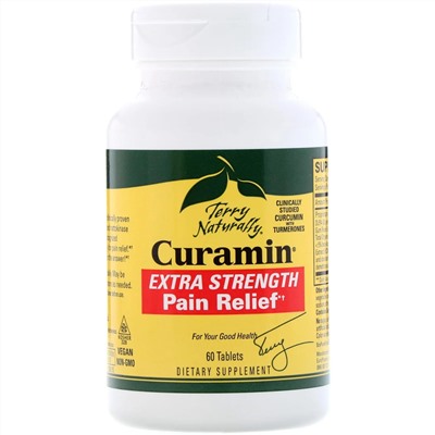 Terry Naturally, Curamin, обезболивающее повышенной силы действия, 60 таблеток
