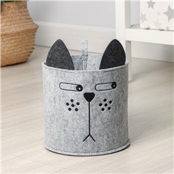 Органайзер для хранения Funny «Котяра», 24×24×22 см, 8 л, серый