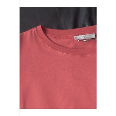 Базовый лонгслив из премиального хлопка с эластаном VILATTE, 1228145