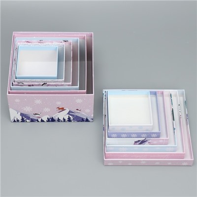 Набор подарочных коробок 6 в 1 «С Новым годом», 10×10×6 – 20×20×11 см