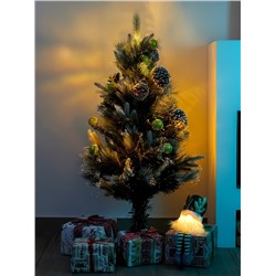 УЦЕНКА Ёлка фиброоптическая «Пушистая» 120 см d нижнего яруса 70 см, 100 веток, 8 режимов