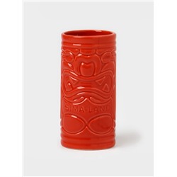 Стакан для коктейлей «Тики остров», 400 мл, d=7 см, h=14.5 см, керамика, красный