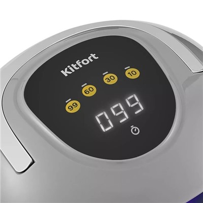 Лампа для гель-лака Kitfort КТ-3152, UV+LED, 57 диодов, 10/30/60/99 c, серая