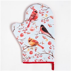 Набор кухонный Winter birds варежка-прихватка 20×28 см, прихватка 19×19 см,100%хлопок