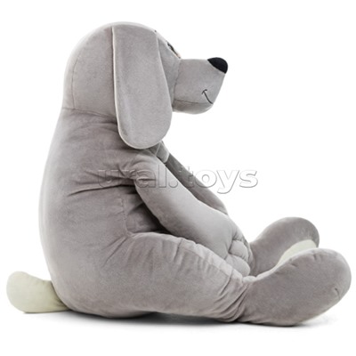 Собака Чарли, 70см (сидя 35 см), серый