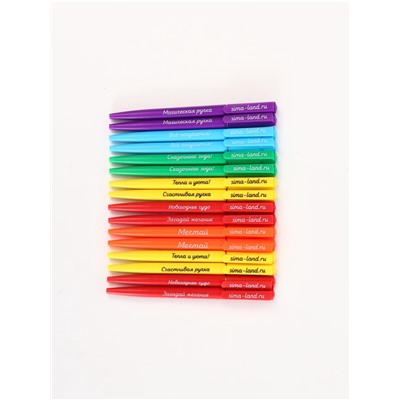 Подарочный набор новогодний, 16 ручек, 16 открыток, 16 блокнотов