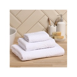 Полотенце махровое LoveLife Border 70×130 см, 100% хлопок, 380 г/м², белое