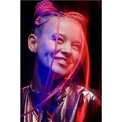 SIM-BRAIDS Канекалон двухцветный, гофрированный, 65 см, 90 г, русый, светло-русый(#FR=6)