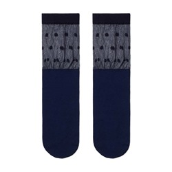 Полиамидные CONTE FANTASY Удлиненные носки с прозрачным верхом в горошек