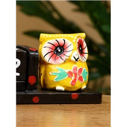 Календарь настольный «Совушки», 19×6×6 см, дерево, чёрно-жёлтый