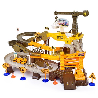 Автотрек "Строитель" в коробке