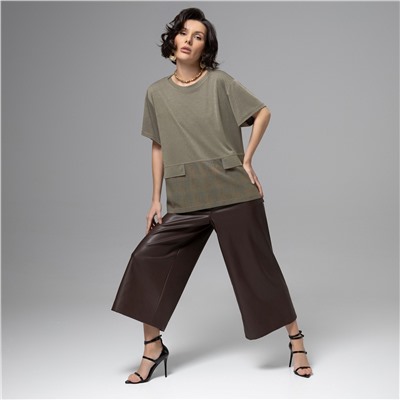 Футболка с акцентными строчками, Стальной взгляд