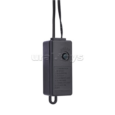 Электрогирлянда Мишура, 3м, 100 ламп, цветная