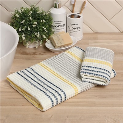 Набор полотенец LoveLife «Waffle» (2 шт.:70×140 см, 33×74 см) Вид 1.100% хлопок, 280 г/м²